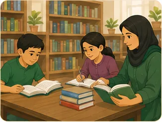 بچوں کو لائبریری لے جائیں