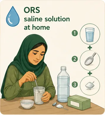 ORS بنانے کا طریقہ — قدم بہ قدم
